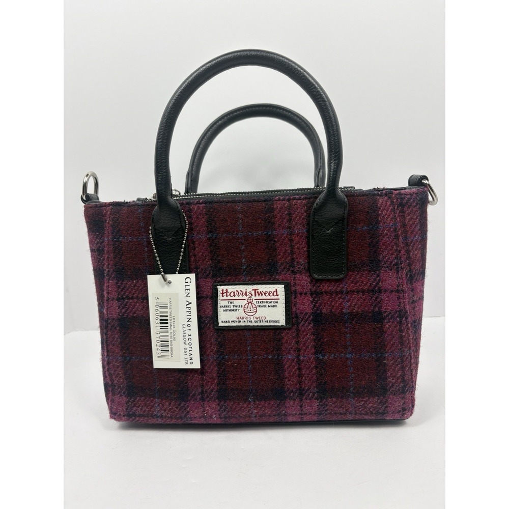 NWT Authentic Harris Tweed Small Tote Bag With Shoulder Strap LB1228-COL90.